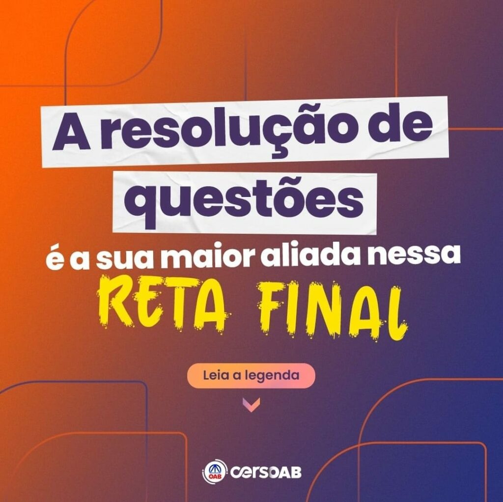 Resolução de questões OAB